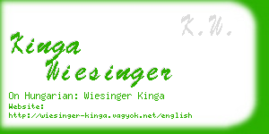 kinga wiesinger business card